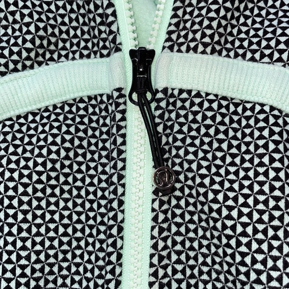 Mint Green and Black lulu full zip scuba - Picture 2 of 6